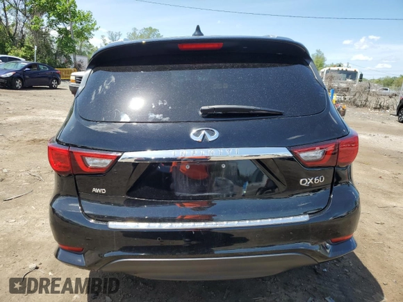 2020 Infiniti QX60 Luxe with VIN 5N1DL0MM5LC514737, listed as a Copart auction lot 55280145 with 93,168 mi miles and Salvage title. Bid and sale history available at DreamBid. Image 6.