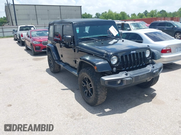 2015 Jeep Wrangler Unlimited Sahara with VIN 1C4HJWEG6FL572674, listed as a IAAI auction lot 42736266 with 97,024 mi miles and . Bid and sale history available at DreamBid. Image 1.