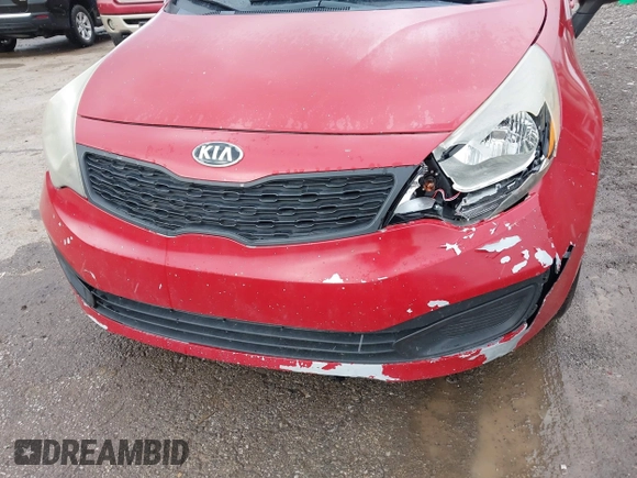 2013 Kia Rio LX with VIN KNADM4A34D6310495, listed as a IAAI auction lot 41986664 with 129,145 mi miles. Bid and sale history available at carsss.com. Image 21.