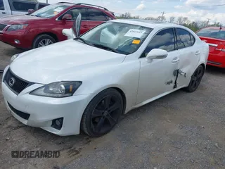 2011 Lexus IS 250 with VIN JTHBF5C24B5133687, listed as a IAAI auction lot 42013015 with 116,939 mi miles. Bid and sale history available at carsss.com. Image 6.