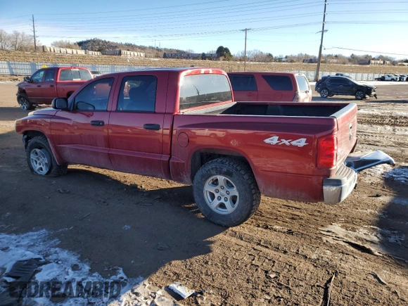 2006 Dodge Dakota SLT with VIN 1D7HW48K86S664984, listed as a Copart auction lot 88958465 with 127,611 mi miles and Salvage Title. Bid and sale history available at carsss.com. Image 2.
