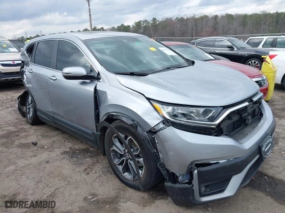 2020 Honda CR-V EX-L with VIN 7FARW1H81LE022024, listed as a IAAI auction lot 41717302 with 59,287 mi miles. Bid and sale history available at carsss.com. Image 1.