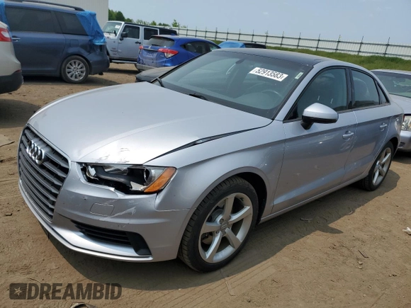 2016 Audi A3 2.0T Premium with VIN WAUB8GFF1G1053961, listed as a Copart auction lot 52913583 with 130,061 mi miles. Bid and sale history available at carsss.com. Image 1.