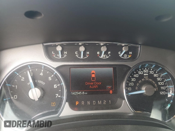 2012 Ford F-150 XL with VIN 1FTFW1ET4CFA59152, listed as a Copart auction lot 51183215 with 142,545 mi miles and Salvage title. Bid and sale history available at DreamBid. Image 9.