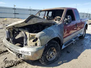 2002 Ford Super Duty F-250 XL with VIN 1FTNX21L92EB17992, listed as a Copart auction lot 46854185 with 0 mi miles and Salvage Title. Bid and sale history available at carsss.com. Image 1.