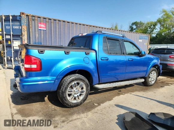 2010 Ford Explorer Sport Trac Limited with VIN 1FMEU5D82AUF01419, listed as a Copart auction lot 63317075 with 107,623 mi miles and Non repairable. Bid and sale history available at DreamBid. Image 3.