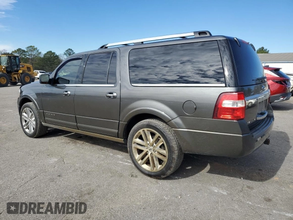2017 Ford Expedition EL Platinum with VIN 1FMJK1MT9HEA49295, listed as a Copart auction lot 87801575 with 145,798 mi miles and Salvage Title. Bid and sale history available at carsss.com. Image 2.
