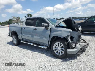 2024 Chevrolet Silverado 1500 Custom with VIN 3GCPABEK9RG126822, listed as a Copart auction lot 51183435 with Not Provided miles and Non Repairable. Bid and sale history available at DreamBid. Image 4.