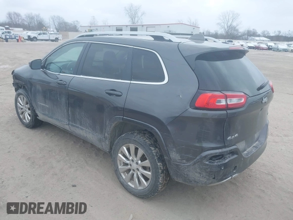 2018 Jeep Cherokee Overland with VIN 1C4PJMJX5JD594240, listed as a IAAI auction lot 41285832 with 130,334 mi miles. Bid and sale history available at carsss.com. Image 3.