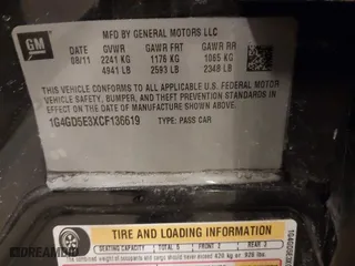 2012 Buick LaCrosse Premium 1 with VIN 1G4GD5E3XCF136619, listed as a IAAI auction lot 41933336 with 140,401 mi miles. Bid and sale history available at carsss.com. Image 9.