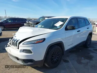 2016 Jeep Cherokee Sport with VIN 1C4PJLAS4GW329417, listed as a IAAI auction lot 41355231 with 151,680 mi miles. Bid and sale history available at carsss.com. Image 17.