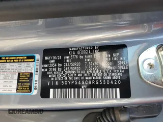 2024 Kia Telluride SX with VIN 5XYP54GC9RG530420, listed as a Copart auction lot 58373725 with 13,035 mi miles and Salvage title. Bid and sale history available at DreamBid. Image 12.