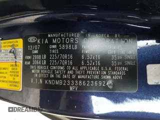 2008 Kia Sedona LX with VIN KNDMB233386236924, listed as a Copart auction lot 84745164 with 259,803 mi miles and Non Repairable. Bid and sale history available at carsss.com. Image 10.