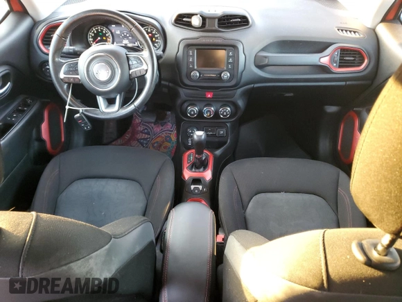 2016 Jeep Renegade Trailhawk with VIN ZACCJBCT9GPC70330, listed as a Copart auction lot 52934805 with 125,113 mi miles and Salvage title. Bid and sale history available at DreamBid. Image 8.