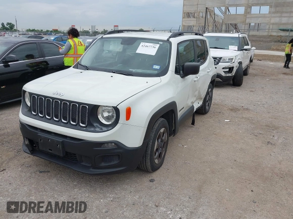 2017 Jeep Renegade Sport with VIN ZACCJAAB9HPF74358, listed as a IAAI auction lot 42467736 with 167,858 mi miles and . Bid and sale history available at DreamBid. Image 2.