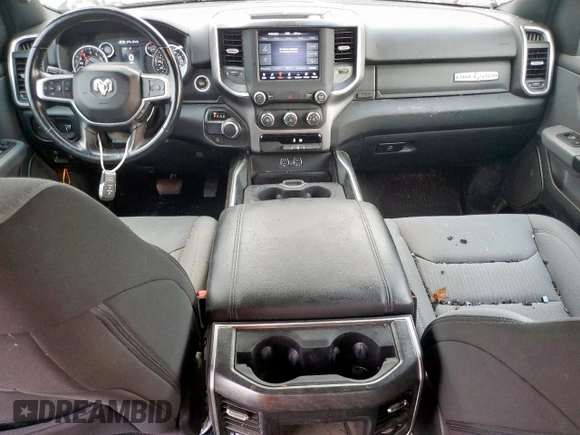 2021 Ram 1500 Lone Star with VIN 1C6RREFT4MN661316, listed as a Copart auction lot 61218605 with 61,672 mi miles and Salvage title. Bid and sale history available at DreamBid. Image 8.