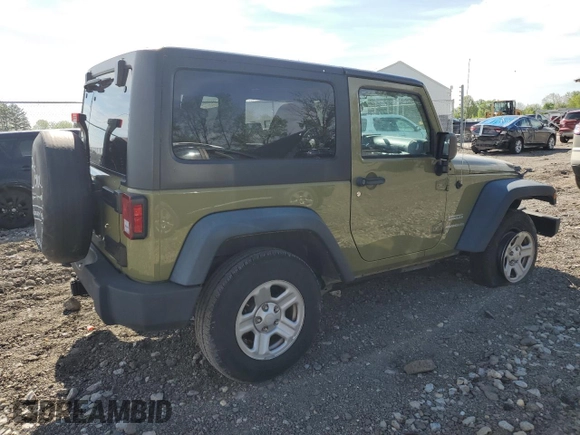 2013 Jeep Wrangler Sport with VIN 1C4AJWAG3DL569588, listed as a Copart auction lot 55826505 with 24,345 mi miles and Salvage title. Bid and sale history available at DreamBid. Image 3.