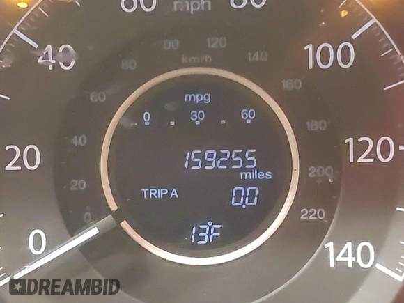 2013 Honda CR-V EX with VIN 5J6RM4H59DL023536, listed as a IAAI auction lot 41629454 with 159,255 mi miles and . Bid and sale history available at carsss.com. Image 15.