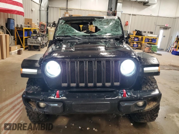 2018 Jeep Wrangler Unlimited Rubicon z VIN 1C4HJXFG0JW113054, wystawiony jako Copart lot #55884355 z przebiegiem Nie podano mil oraz Szkoda całkowita • Salvage title. Historia ofert i sprzedaży dostępna na DreamBid. Obrazek 5.