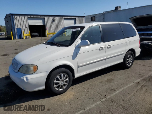 2005 Kia Sedona LX with VIN KNDUP132656669670, listed as a Copart auction lot 55102055 with 107,584 mi miles and Clean Title. Bid and sale history available at DreamBid. Image 1.