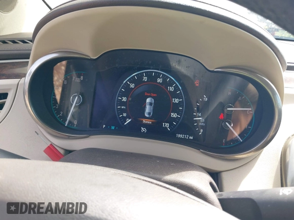 2014 Buick LaCrosse Premium I with VIN 1G4GD5G37EF197099, listed as a IAAI auction lot 42000201 with 199,212 mi miles and . Bid and sale history available at DreamBid. Image 7.