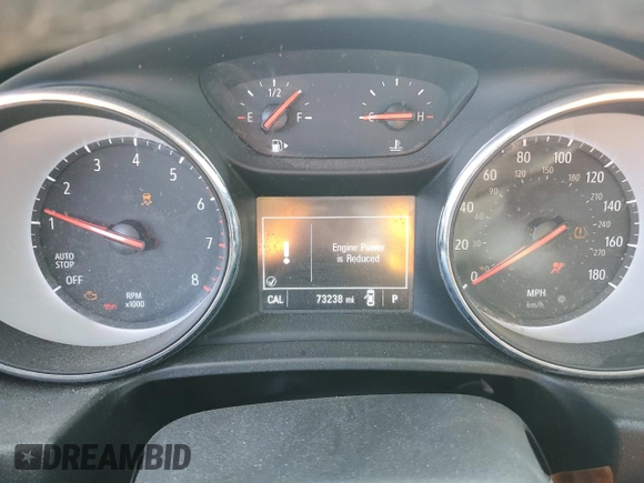 2018 Buick Regal Preferred with VIN W04GL6SX3J1159314, listed as a Copart auction lot 46823495 with 73,238 mi miles and Salvage Title. Bid and sale history available at DreamBid. Image 9.