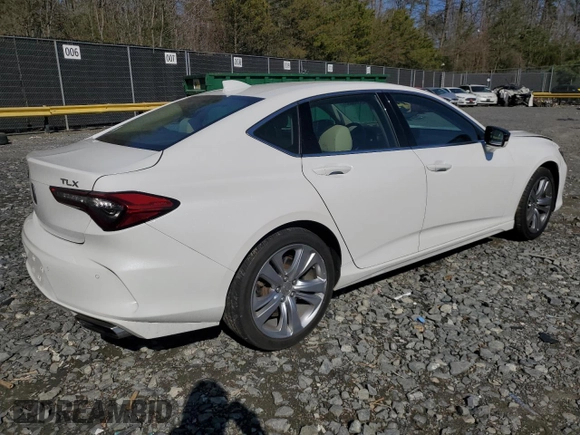 2021 Acura TLX Technology with VIN 19UUB5F48MA006715, listed as a Copart auction lot 49398855 with 47,730 mi miles and Salvage title. Bid and sale history available at DreamBid. Image 3.