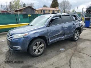2012 Toyota Highlander Limited with VIN 5TDDK3EH3CS136524, listed as a Copart auction lot 55121145 with 194,480 mi miles and Salvage title. Bid and sale history available at DreamBid. Image 1.