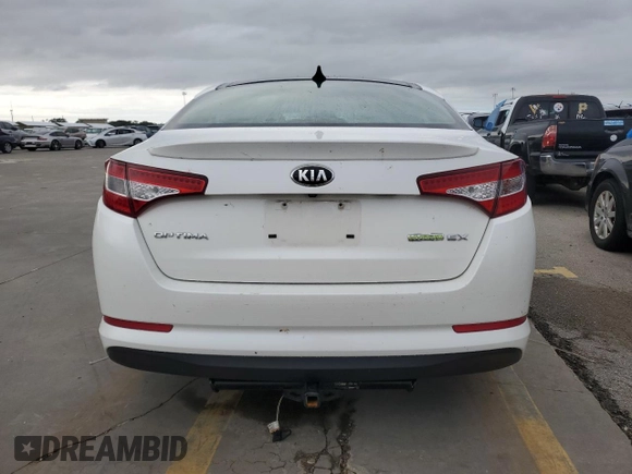 2013 Kia Optima Hybrid LX with VIN KNAGM4AD0D5045263, listed as a Copart auction lot 75125224 with 0 mi miles and Salvage Title. Bid and sale history available at carsss.com. Image 6.