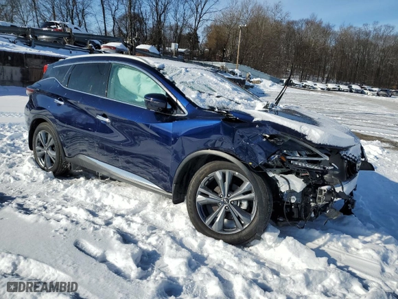 2023 Nissan Murano Platinum with VIN 5N1AZ2DSXPC109457, listed as a Copart auction lot 89325045 with 7,685 mi miles and Salvage Title. Bid and sale history available at carsss.com. Image 4.