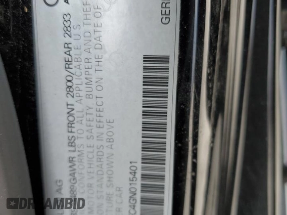 2016 Audi A7 Premium Plus z VIN WAUWGAFC4GN015401, wystawiony jako Copart lot #87072504 z przebiegiem Nie podano mil oraz Szkoda całkowita • Salvage title. Historia ofert i sprzedaży dostępna na DreamBid. Obrazek 13.