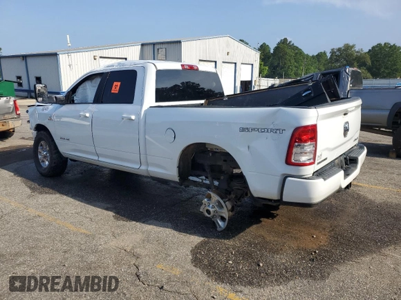 2021 Ram 2500 Big Horn with VIN 3C6UR5DL8MG694762, listed as a Copart auction lot 58244055 with Not provided miles and Salvage title. Bid and sale history available at DreamBid. Image 2.