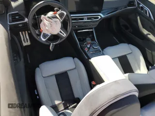 2024 BMW M4 Competition xDrive with VIN WBS33BA01RCP06011, listed as a Copart auction lot 75655344 with 0 mi miles and Salvage Title. Bid and sale history available at carsss.com. Image 8.