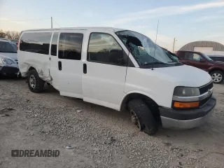 2014 Chevrolet Express Passenger LT with VIN 1GAZG1FGXE1187397, listed as a Copart auction lot 43209785 with 168,614 mi miles and Salvage title. Bid and sale history available at DreamBid. Image 4.