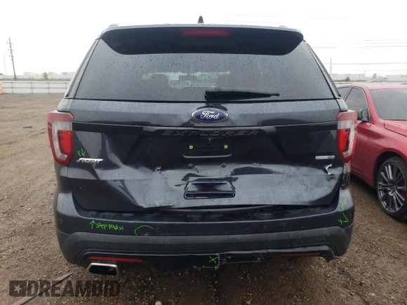 2017 Ford Explorer Sport with VIN 1FM5K8GT1HGC36590, listed as a Copart auction lot 57903645 with 117,237 mi miles and Salvage title. Bid and sale history available at DreamBid. Image 6.