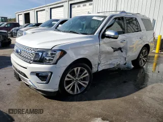 2020 Ford Expedition Platinum with VIN 1FMJU1LT3LEA26650, listed as a Copart auction lot 77768094 with 52,033 mi miles and Salvage title. Bid and sale history available at DreamBid. Image 1.