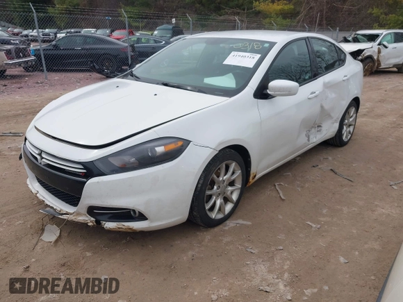 2013 Dodge Dart Rallye with VIN 1C3CDFBH5DD157405, listed as a IAAI auction lot 41940318 with 172,036 mi miles and . Bid and sale history available at carsss.com. Image 2.