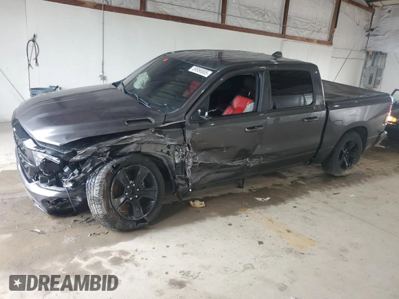 2022 Ram 1500 Big Horn with VIN 1C6SRFFT5NN342371, listed as a Copart auction lot 59956505 with 64,601 mi miles and Salvage title. Bid and sale history available at DreamBid. Image 1.