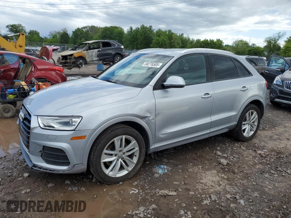 2017 Audi Q3 Premium z VIN WA1BCCFS2HR014929, wystawiony jako Copart lot #58276585 z przebiegiem 109 065 mil mil oraz Tytuł czysty. Historia ofert i sprzedaży dostępna na DreamBid. Obrazek 1.