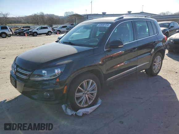 2012 Volkswagen Tiguan S with VIN WVGBV7AX1CW548388, listed as a Copart auction lot 83698154 with 131,623 mi miles and Clean Title. Bid and sale history available at DreamBid. Image 1.