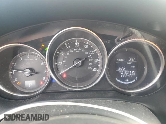 2016 Mazda CX-5 Sport with VIN JM3KE2BY0G0729349, listed as a Copart auction lot 62469735 with 88,247 mi miles and Salvage title. Bid and sale history available at DreamBid. Image 9.