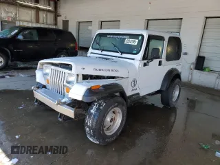 1995 Jeep Wrangler with VIN 1J4FY29S8SP272660, listed as a Copart auction lot 88342595 with 106,805 mi miles and Salvage Title. Bid and sale history available at carsss.com. Image 1.
