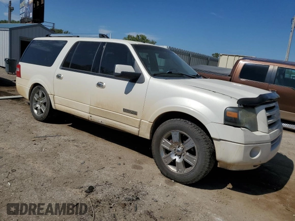 2008 Ford Expedition EL Limited with VIN 1FMFK19598LA22075, listed as a Copart auction lot 72592604 with 291,889 mi miles and Salvage Title. Bid and sale history available at carsss.com. Image 4.