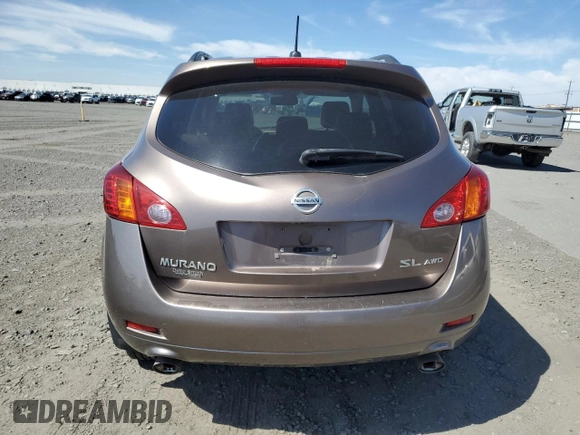2009 Nissan Murano S with VIN JN8AZ18WX9W142797, listed as a Copart auction lot 54990065 with 205,394 mi miles and Clean Title. Bid and sale history available at carsss.com. Image 6.
