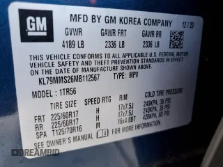 2021 Chevrolet TrailBlazer LS with VIN KL79MMS26MB112567, listed as a Copart auction lot 66202914 with 24,435 mi miles and Salvage Title. Bid and sale history available at DreamBid. Image 12.
