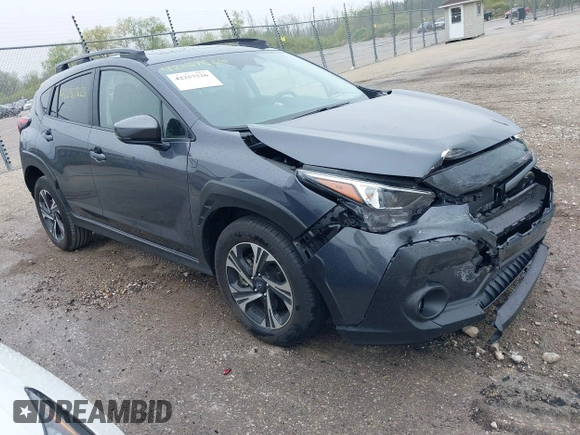 2024 Subaru Crosstrek Premium z VIN JF2GUADC0RH332534, wystawiony jako IAAI lot #42257526 z przebiegiem 14 944 mil mil oraz . Historia ofert i sprzedaży dostępna na DreamBid. Obrazek 1.