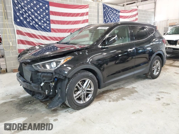 2017 Hyundai Santa Fe 2.4L with VIN 5NMZUDLB1HH022813, listed as a Copart auction lot 76973494 with 100,866 mi miles and Salvage title. Bid and sale history available at DreamBid. Image 1.