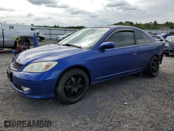 2005 Honda Civic Cpe EX with VIN 1HGEM22995L011815, listed as a Copart auction lot 68247064 with 162,270 mi miles and Salvage Title. Bid and sale history available at carsss.com. Image 1.