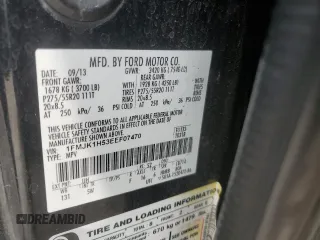 2014 Ford Expedition Max XLT with VIN 1FMJK1H53EEF07470, listed as a Copart auction lot 48903355 with 189,551 mi miles and Salvage title. Bid and sale history available at DreamBid. Image 13.