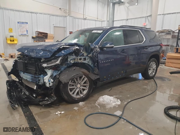 2022 Chevrolet Traverse LT Cloth with VIN 1GNEVGKW1NJ195357, listed as a Copart auction lot 87198774 with 34,327 mi miles and Salvage Title. Bid and sale history available at carsss.com. Image 1.